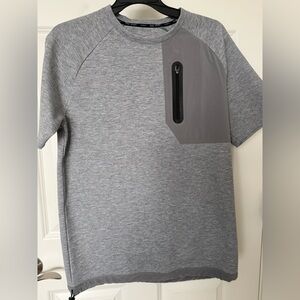 H&M Light Gray Short Sleeve Tee with Pocket Detail
